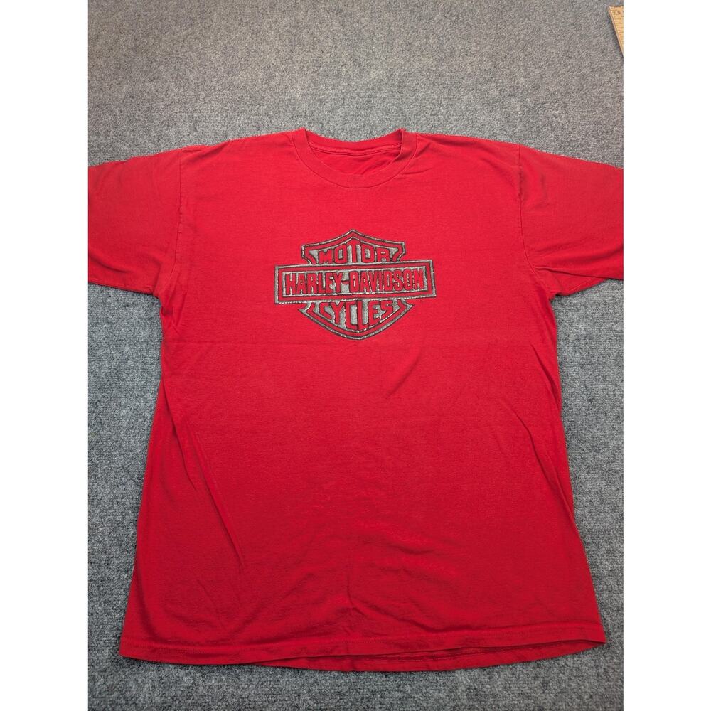 Harley-Davidson Shirt Mens Extra Large Red Bar & Shield Dealer Durango Colorado